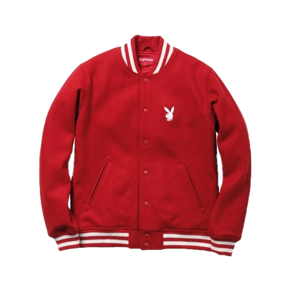 Supreme x Playboy Varsity Wool Jacket SS11 - Red