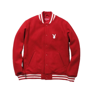 Supreme x Playboy Varsity Wool Jacket SS11 - Red