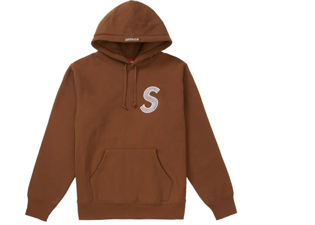 Supreme S Logo Hooded Sweatshirt (FW18) - Brown Supreme