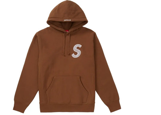 Supreme S Logo Hooded Sweatshirt (FW18) - Brown Supreme