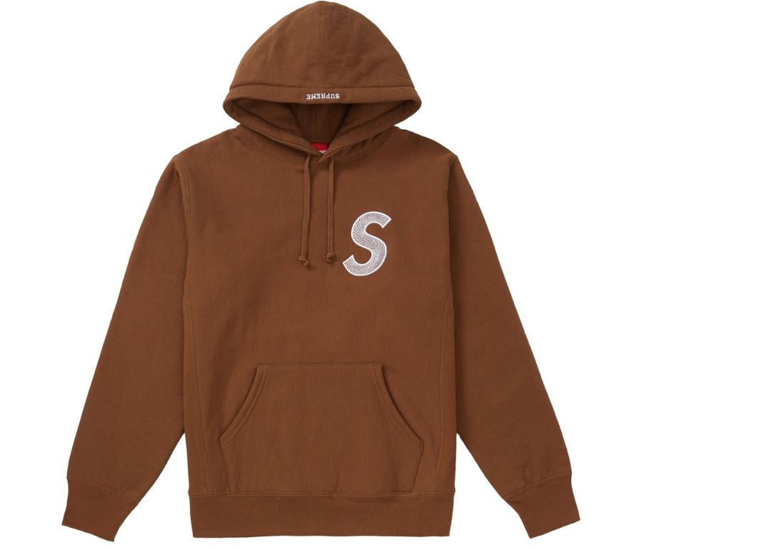Supreme S Logo Hooded Sweatshirt (FW18) - Brown