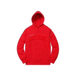 Supreme Patent Chenille Arc Logo Hoodie - Red - Used