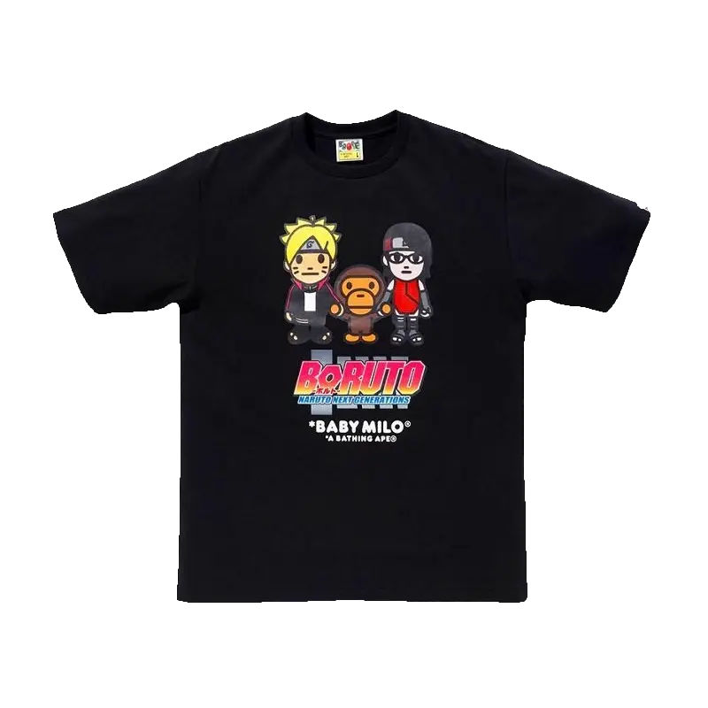 A Bathing Ape x Boruto Milo #2 Tee - Black Bape
