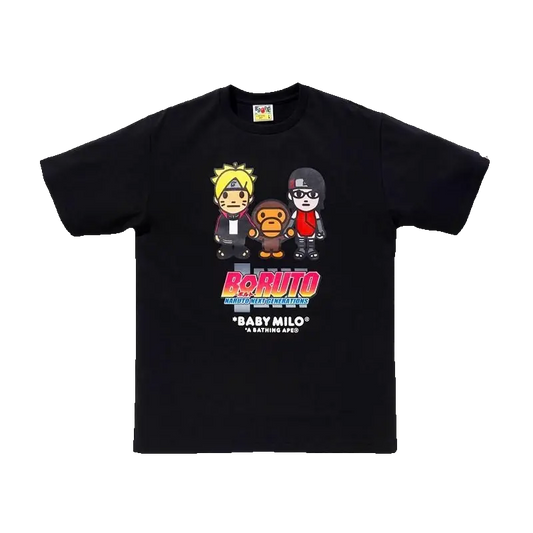 A Bathing Ape x Boruto Milo #2 Tee - Black Bape