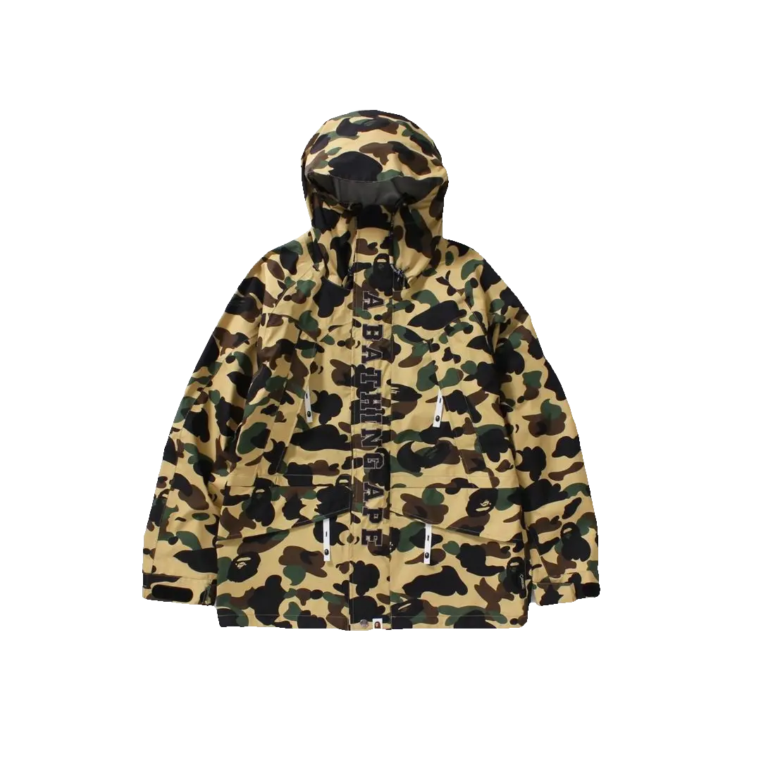 Bape Gore-Tex 1st Camo Snowboard Jacket - Yellow Bape