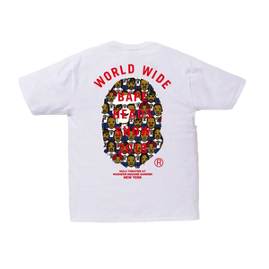 A Bathing Ape Heads Show Tee - White Bape