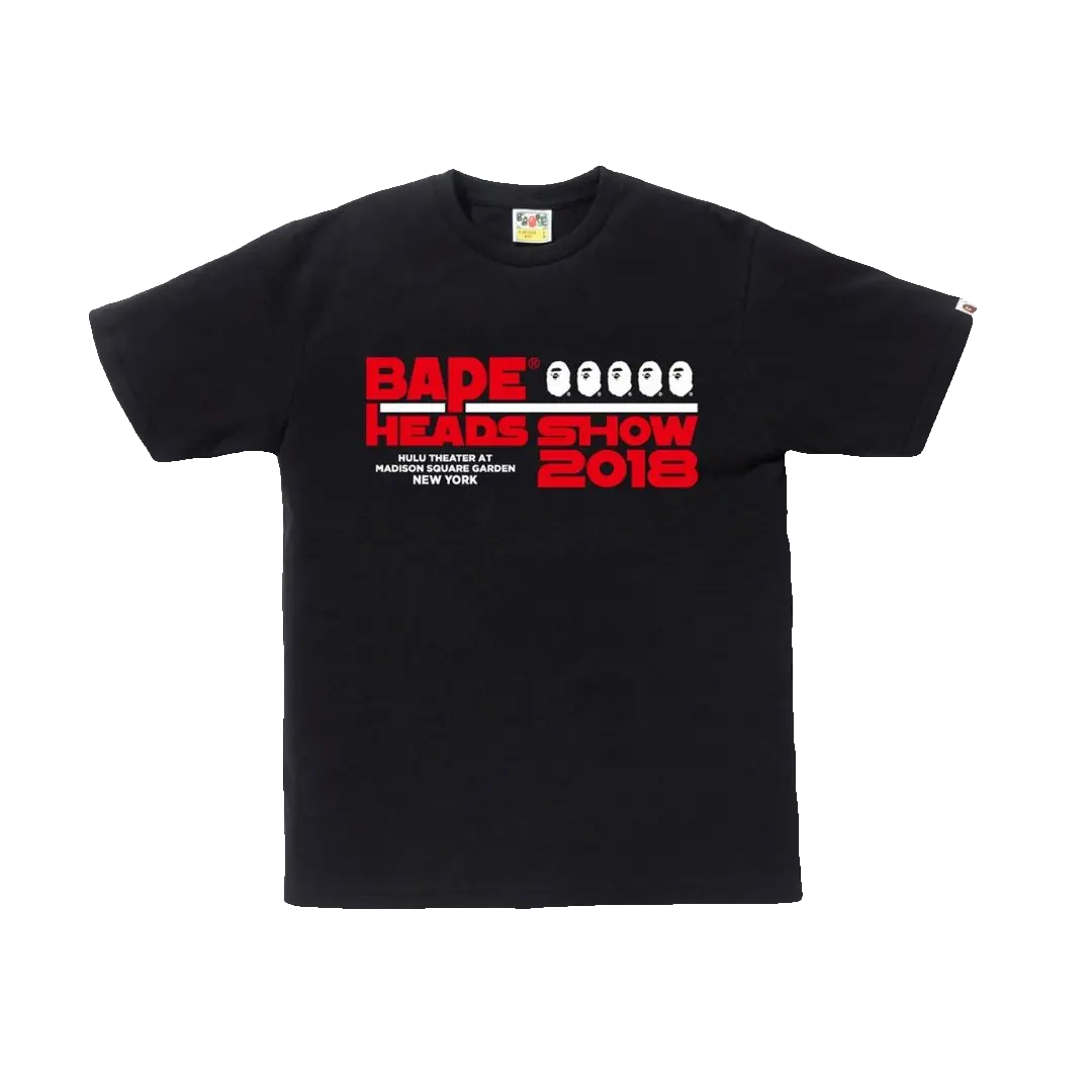 A Bathing Ape Heads Show Tee - Black Bape