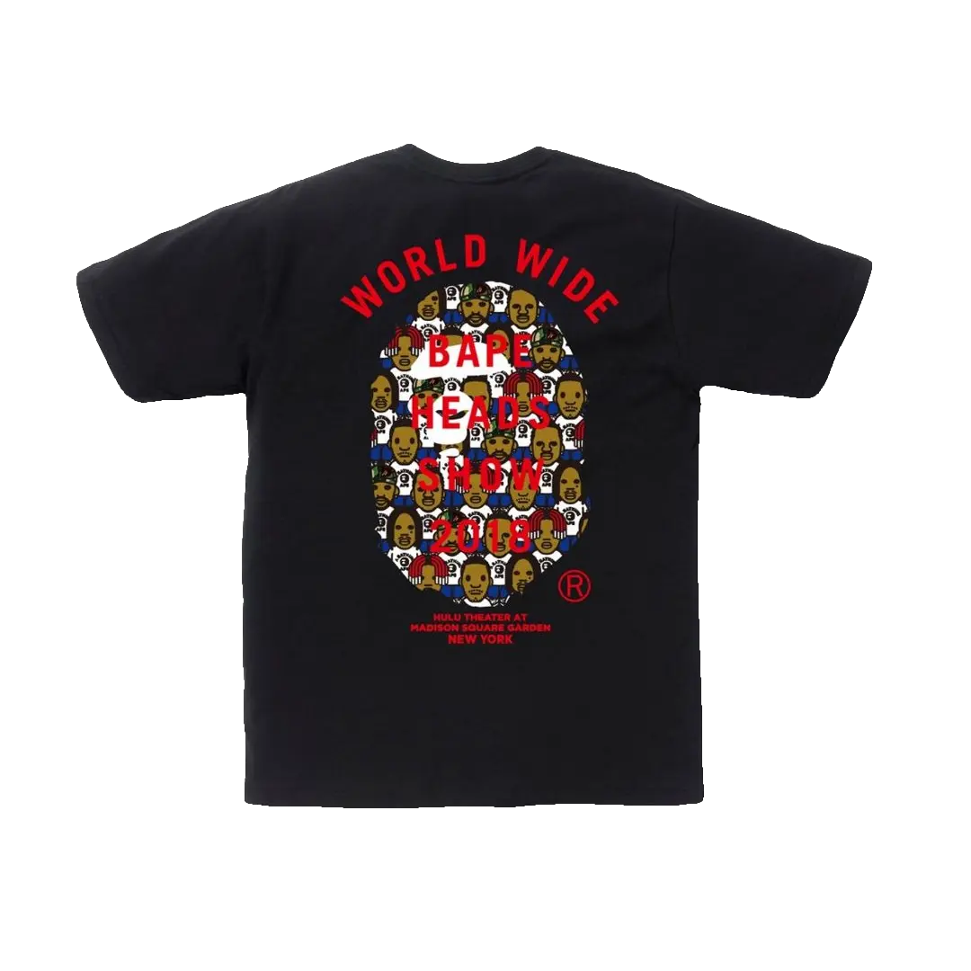 A Bathing Ape Heads Show Tee - Black Bape