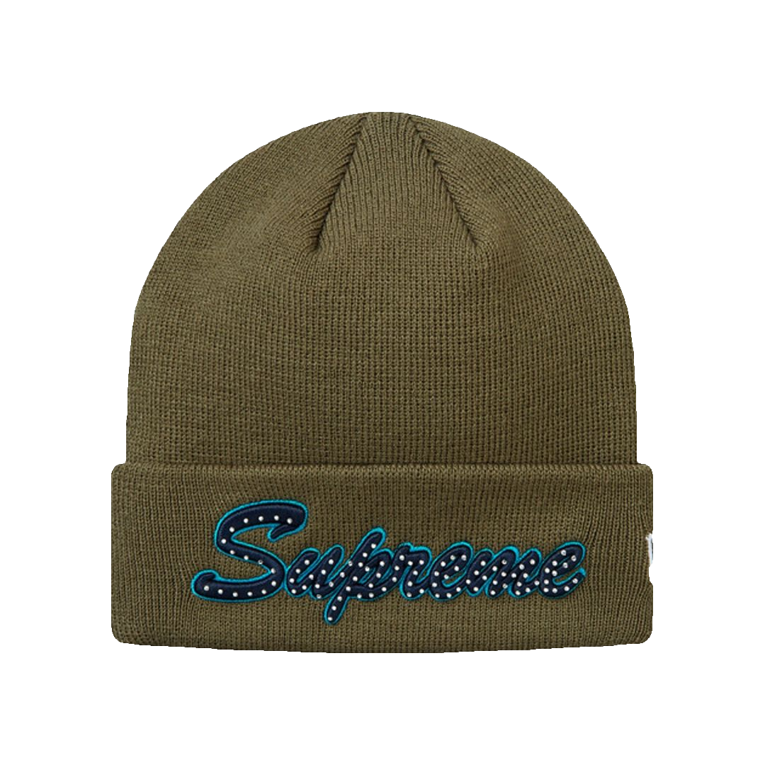 Supreme New Era Script Beanie FW18 - Olive