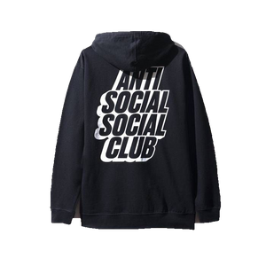 Anti Social Social Club Blocked Logo Hoodie - Black
