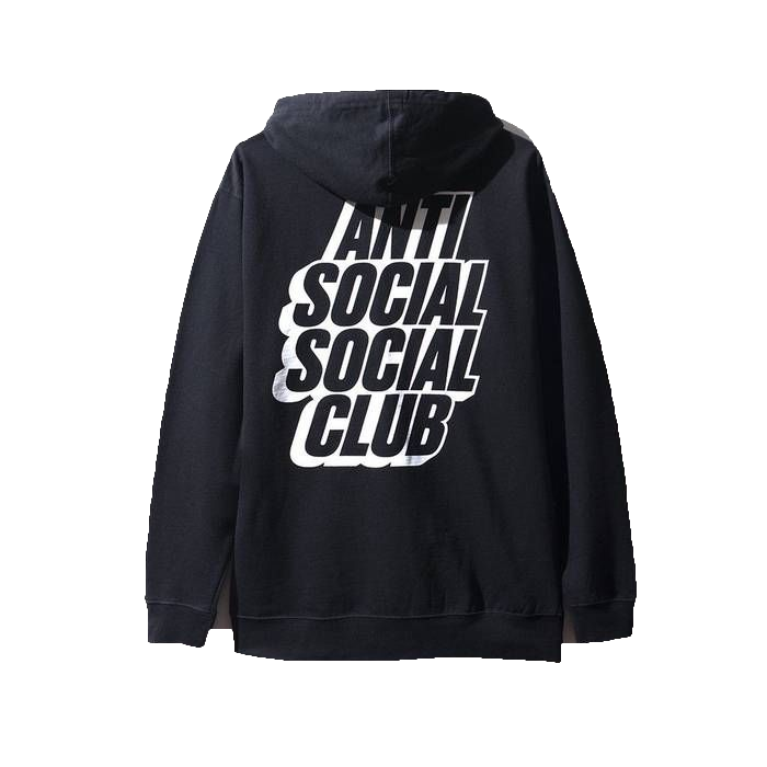 Anti Social Social Club Blocked Logo Hoodie - Black