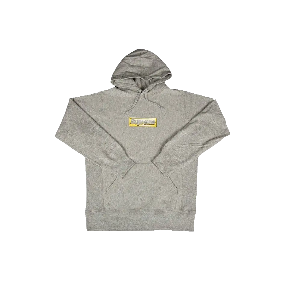 Supreme Bling Logo Hoodie SS13 - Grey Supreme