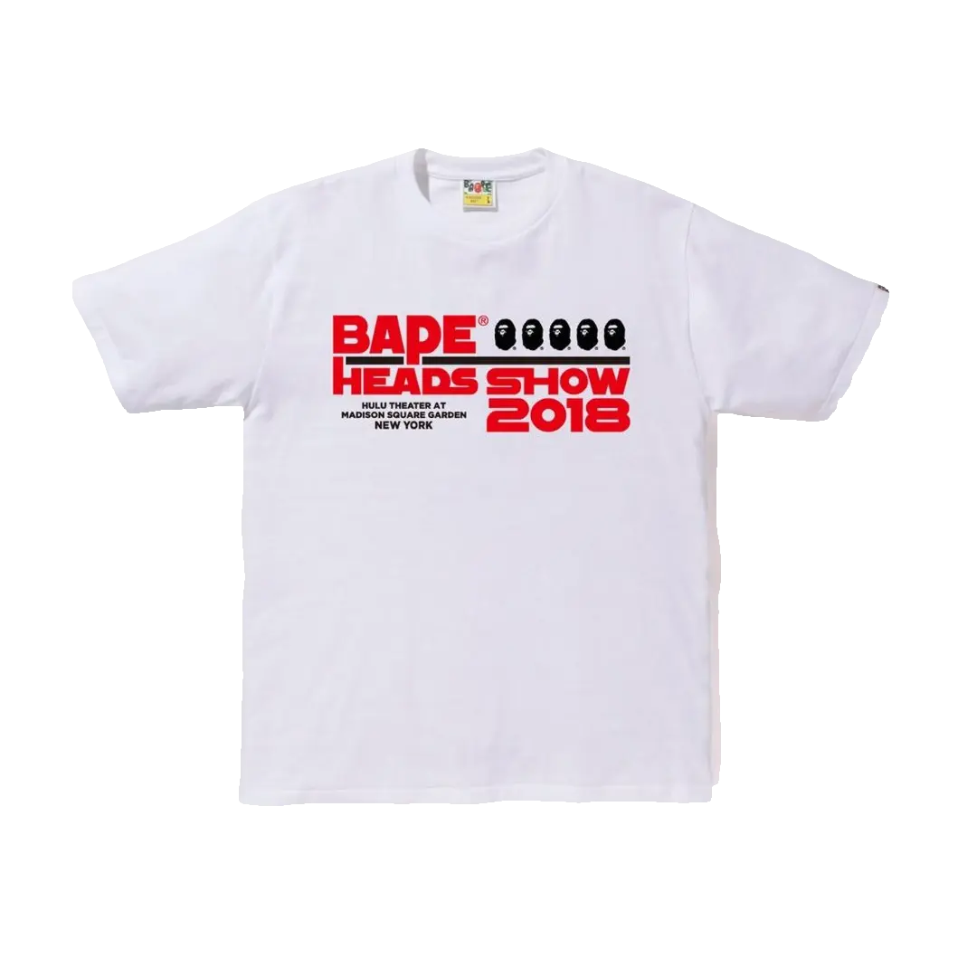 A Bathing Ape Heads Show Tee - White Bape