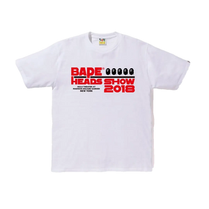 A Bathing Ape Heads Show Tee - White Bape