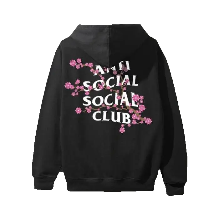 Anti Social Social Club Cherry Blossum Hoodie - Black Anti Social Social Club