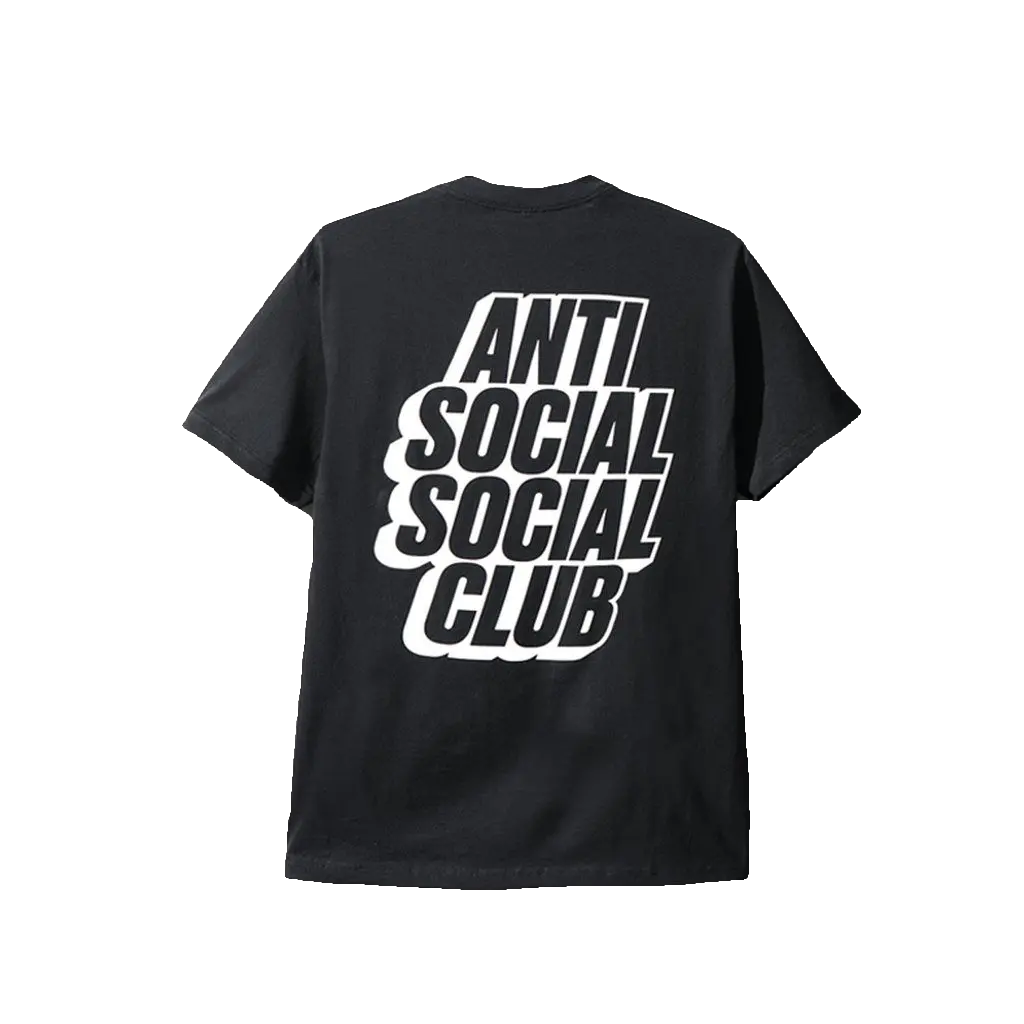 Anti Social Social Club Blocked Logo Tee - Black - Used Anti Social Social Club