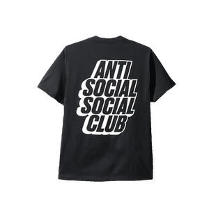 Anti Social Social Club Blocked Logo Tee - Black - Used Anti Social Social Club