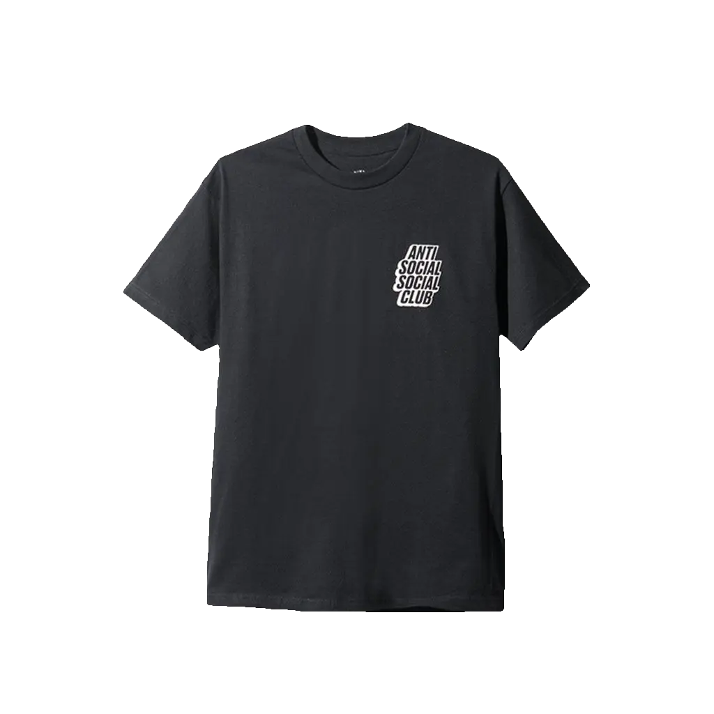 Anti Social Social Club Blocked Logo Tee - Black - Used Anti Social Social Club