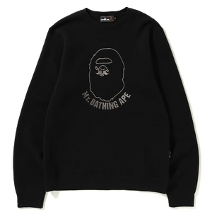 A Bathing Ape Mr. Bathing MR Embroidery Crewneck - Black