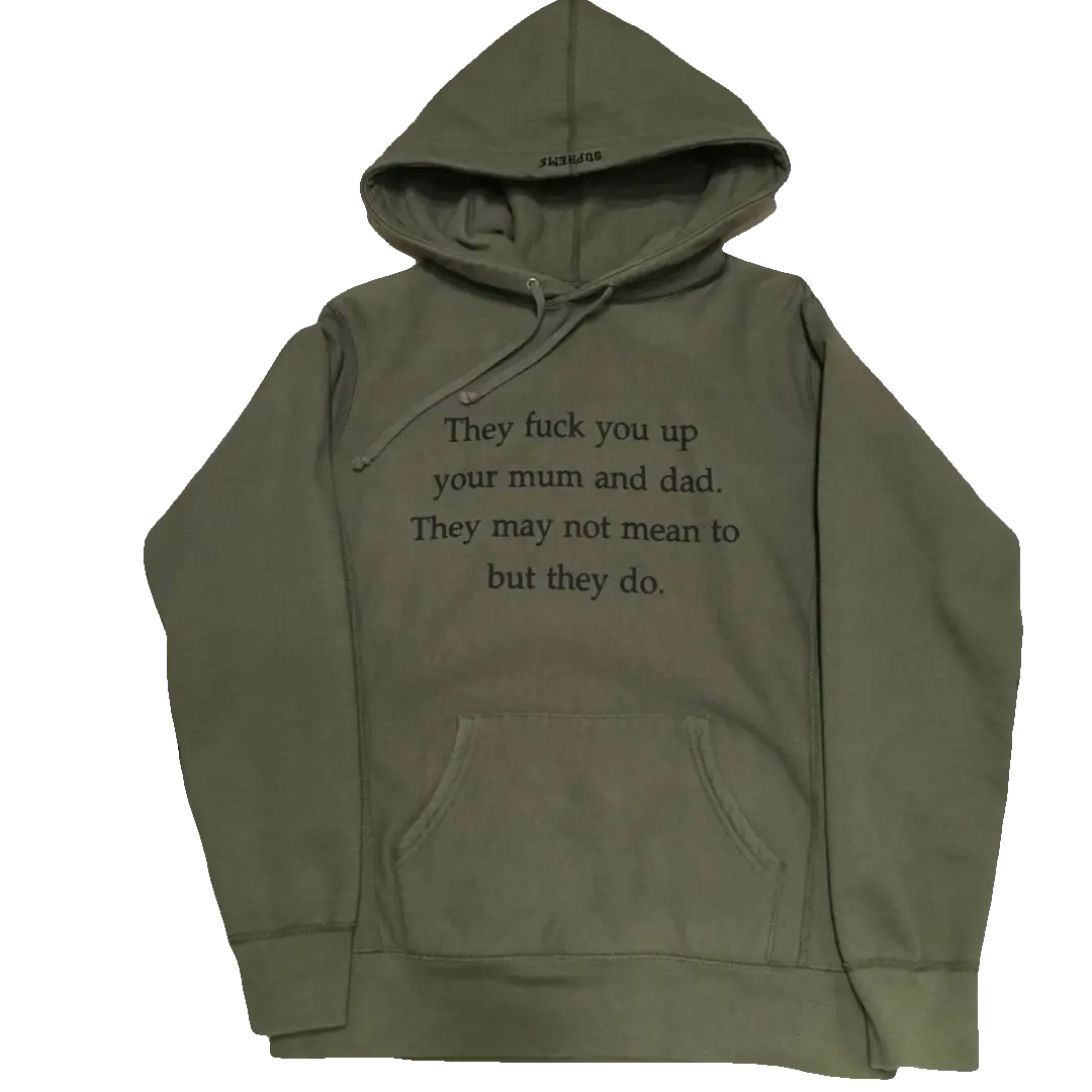 Supreme They F*** You Up Hoodie - Olive - Used Supreme