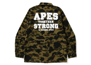 Bape 1st Camo Ats Military Shirt - Green Camo - Used