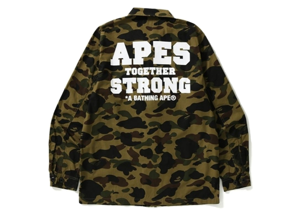 A Bathing Ape 1st Camo Ats Military Shirt - Green Camo