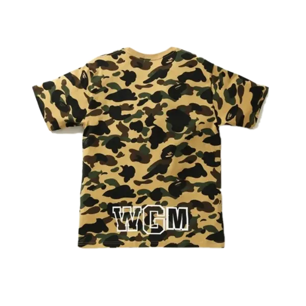 A Bathing Ape 1st Camo Shark Tee - Yellow Camo Bape