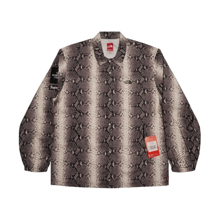 Supreme x The North Face Snakeskin Taped Seam Coaches Jacket - Black - Used