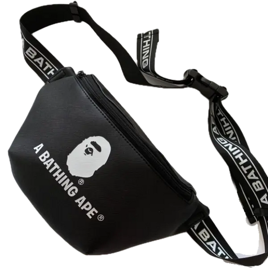 A Bathing Ape Waist Bag - Black - Used Bape