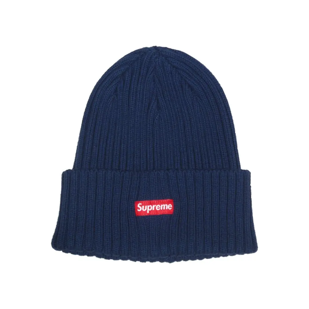 Supreme Overdyed Ribbed Beanie Navy Supreme
