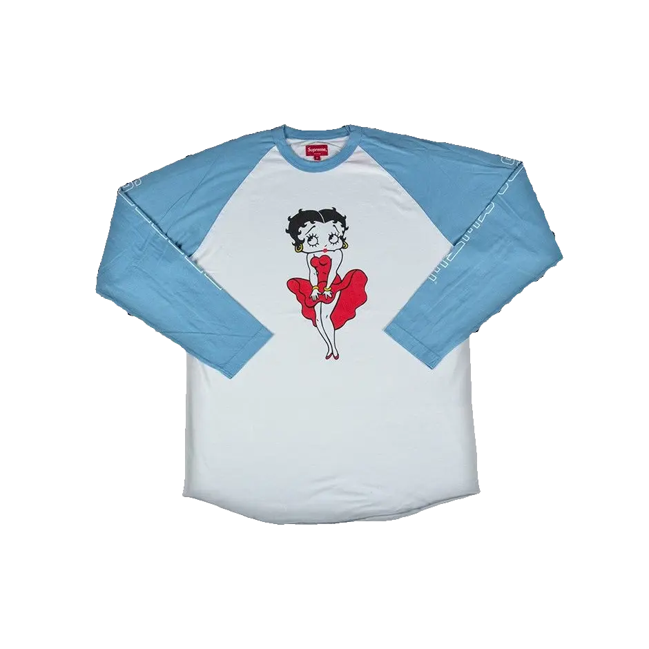 Supreme Betty Boop Raglan L/S - Light Blue Supreme