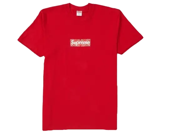 Supreme Bandana Box Logo Tee - Red Supreme