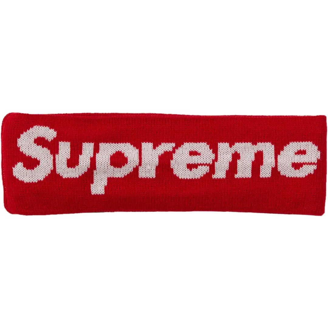 Supreme New Era Big Logo Headband FW18 - Red Supreme