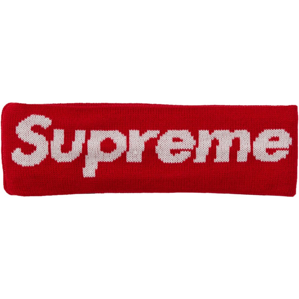 Supreme New Era Big Logo Headband FW18 - Red