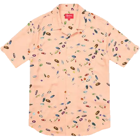 Supreme Rayon Pills Button Up Shirt - Peach – Grails SF 
