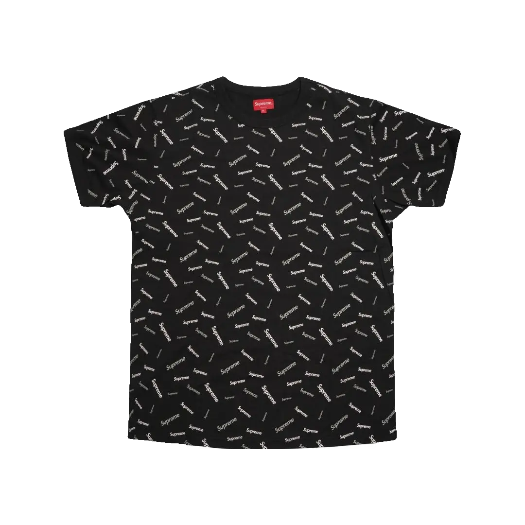 Supreme Scatter Ringer Tee - Black Supreme