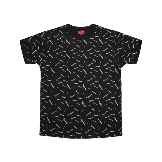 Supreme Scatter Ringer Tee - Black Supreme