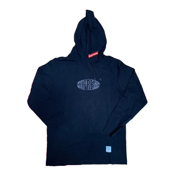 Supreme Warp Hooded L/S Top - Black SS17 Supreme