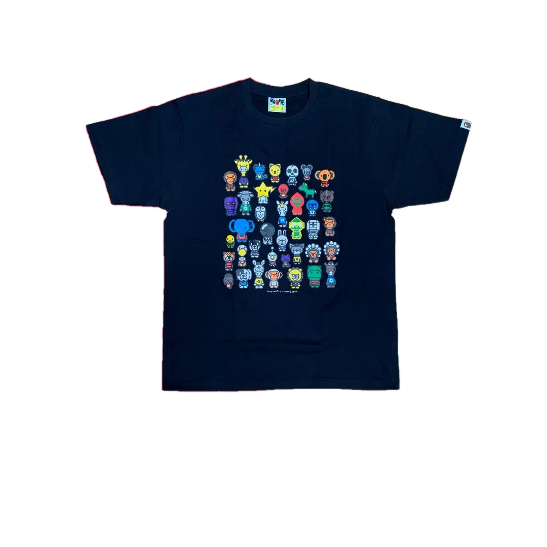 A Bathing Ape Milo Animals A To Z Tee - Black Bape