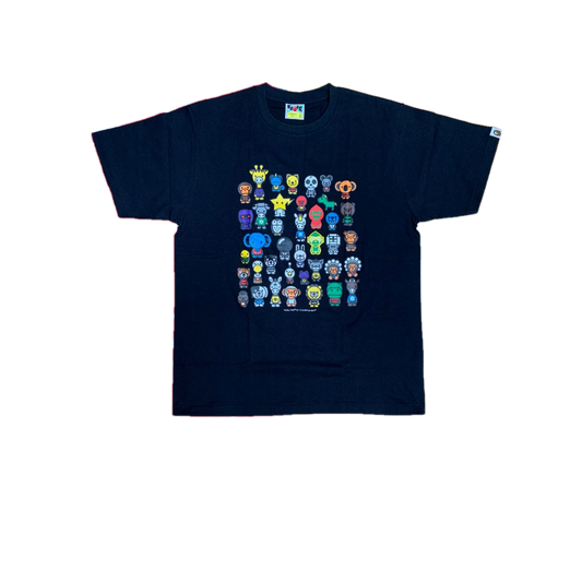 A Bathing Ape Milo Animals A To Z Tee - Black