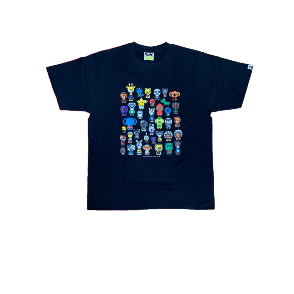 A Bathing Ape Milo Animals A To Z Tee - Black