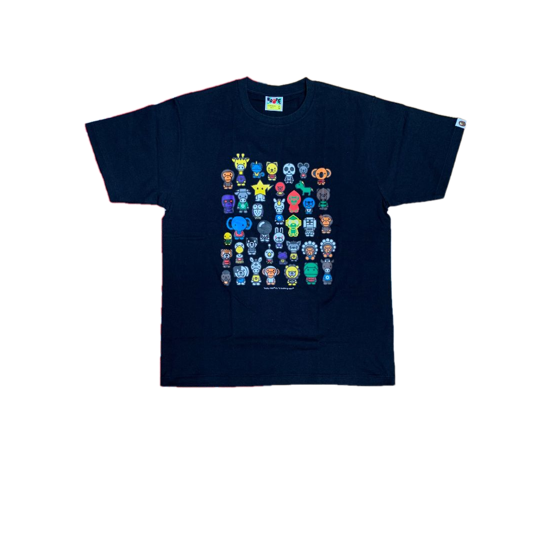 A Bathing Ape Milo Animals A To Z Tee - Black
