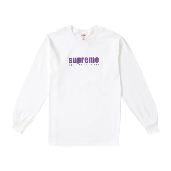 Supreme The Real Shit L/S Tee - White Supreme
