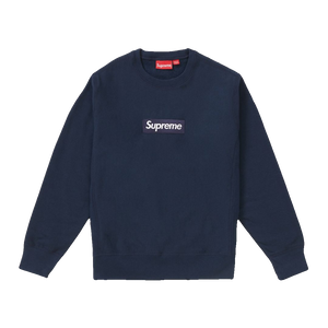 Supreme Box Logo Crewneck Sweatshirt FW18 - Navy - Used