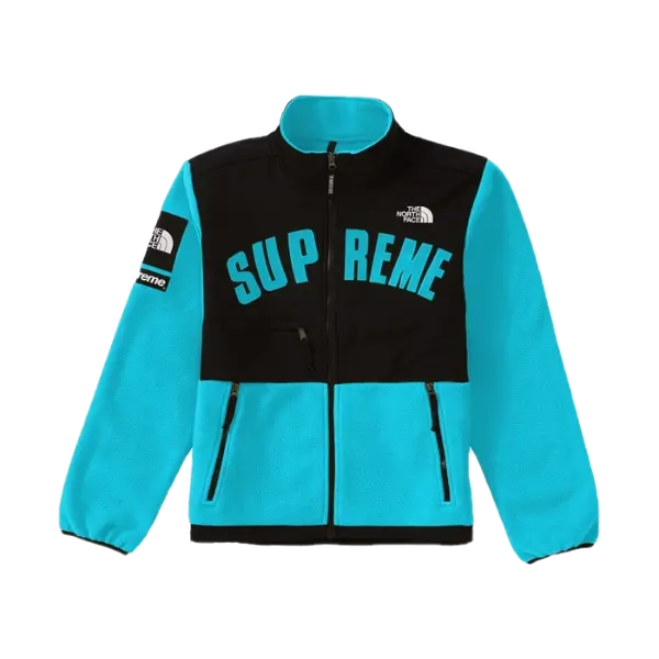 Supreme The North Face Arc Logo Denali Fleece Jacket SS19 - Teal - Used Supreme