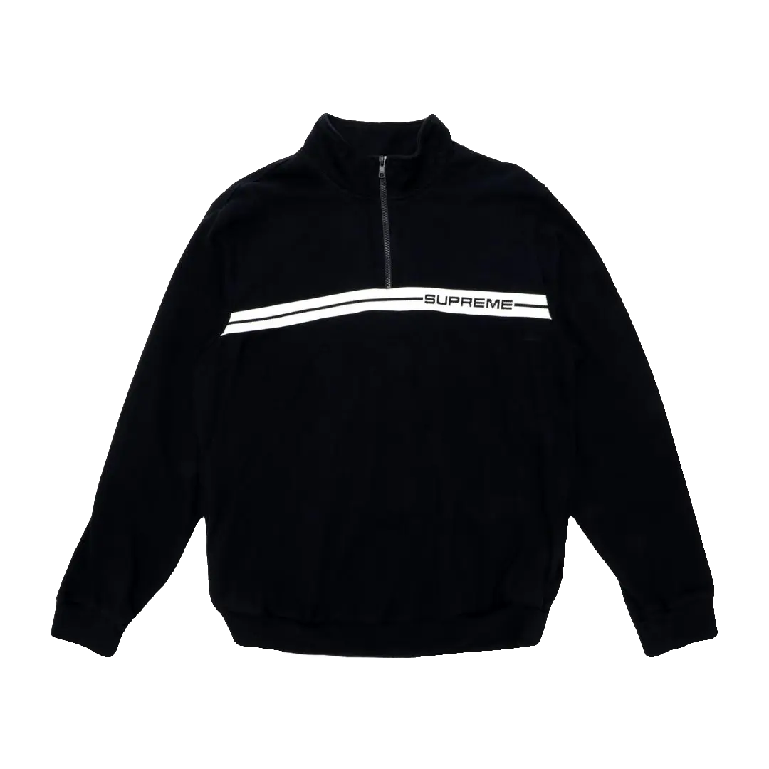 Supreme Half Zip Warm Up - Black Supreme