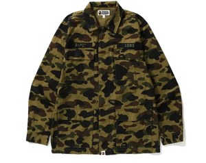 A Bathing Ape 1st Camo Ats Military Shirt - Green Camo Bape
