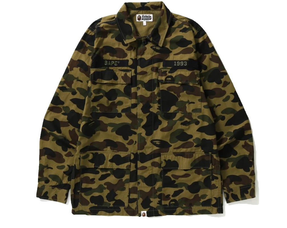 A Bathing Ape 1st Camo Ats Military Shirt - Green Camo