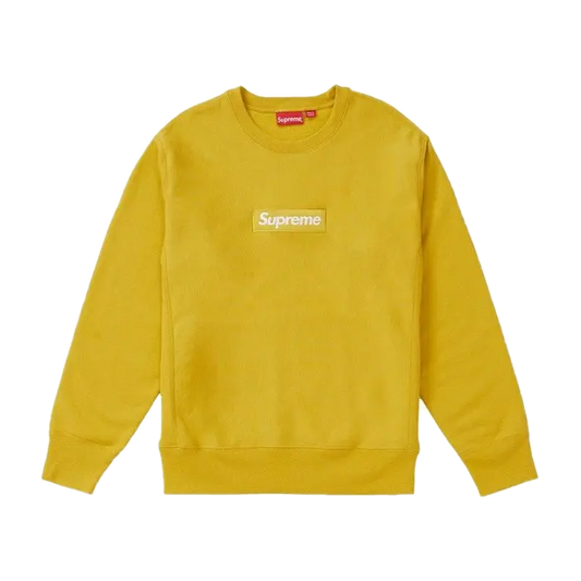 Supreme Box Logo Crewneck FW18 - Mustard - Used Supreme