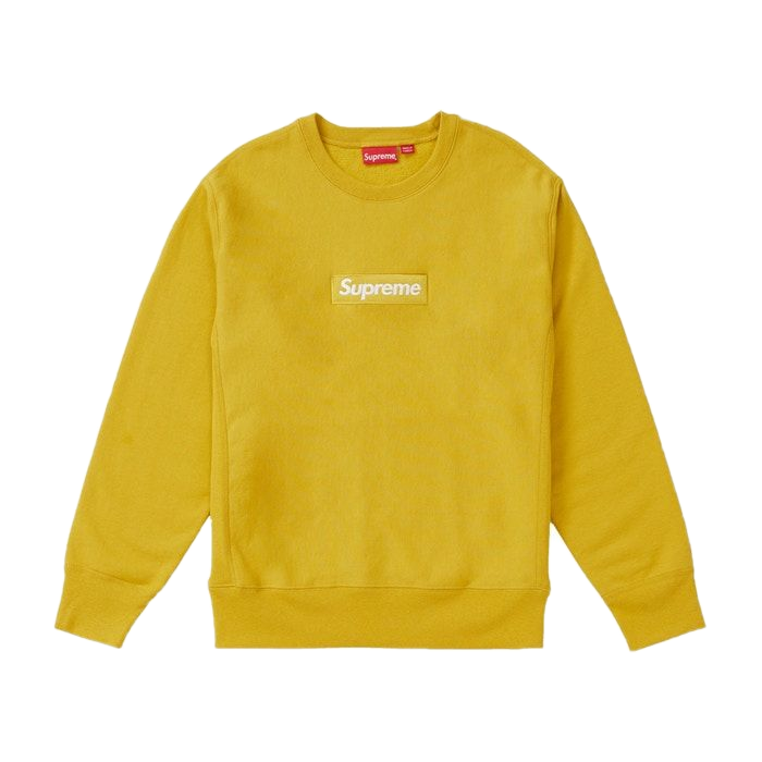 Supreme Box Logo Crewneck FW18 - Mustard - Used